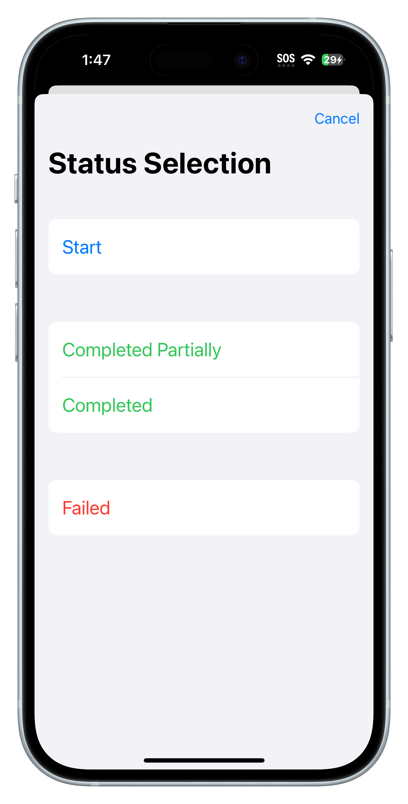 Change Status